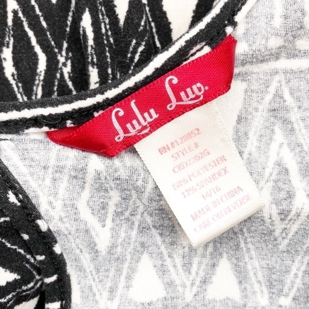 Lulu Luv black/white tribal print girls dress
